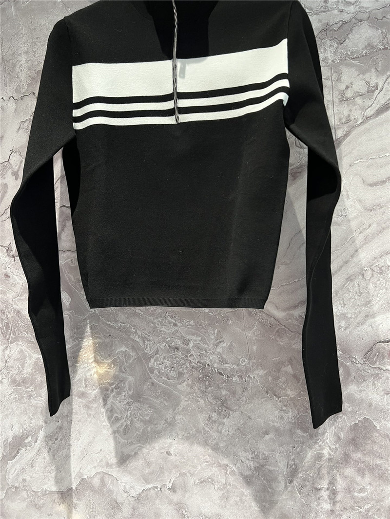 Pra*a cropped active half-zip sweatshirt black
