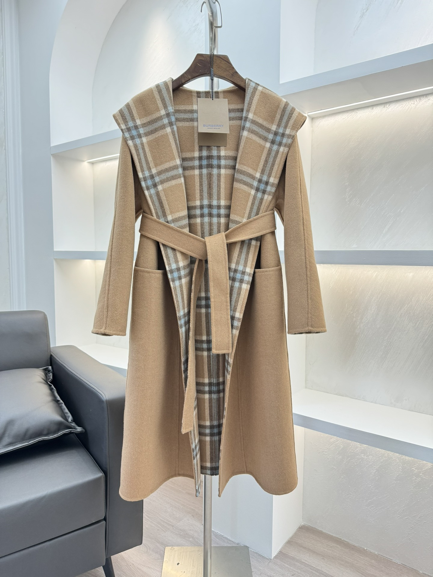 Bv*b*rry reversible wool coat