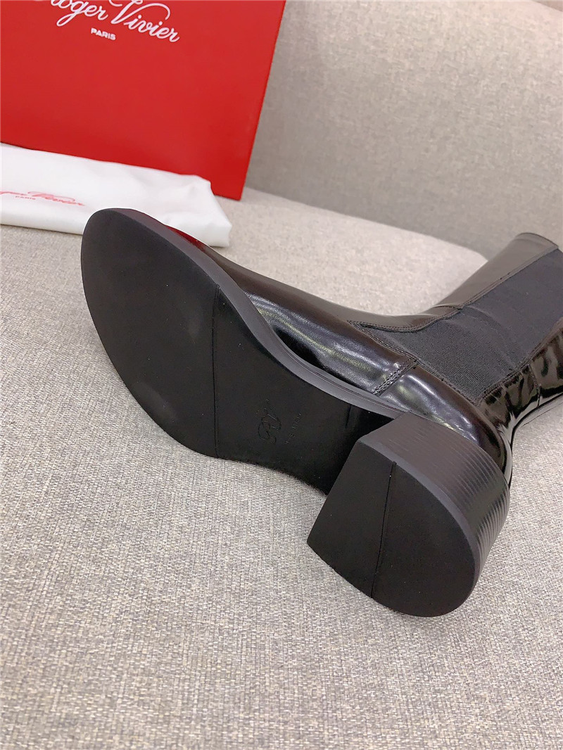 roger u1u1er viv rangers patent leather knee-high boots