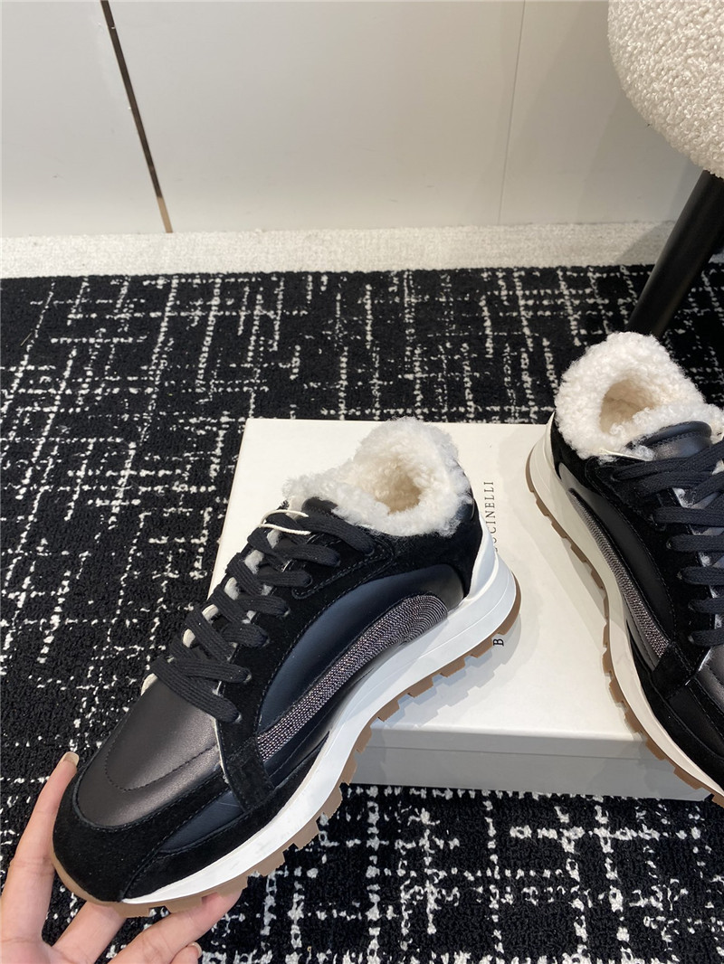 BC Wool Monili Beads Suede Sneakers