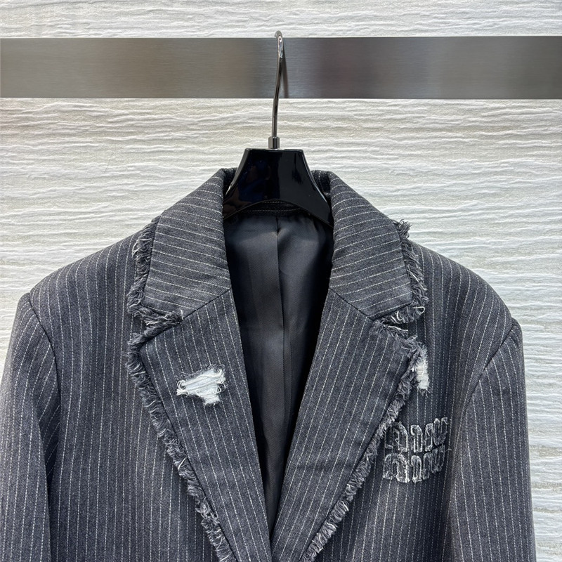 M1um1u denim suit jacket