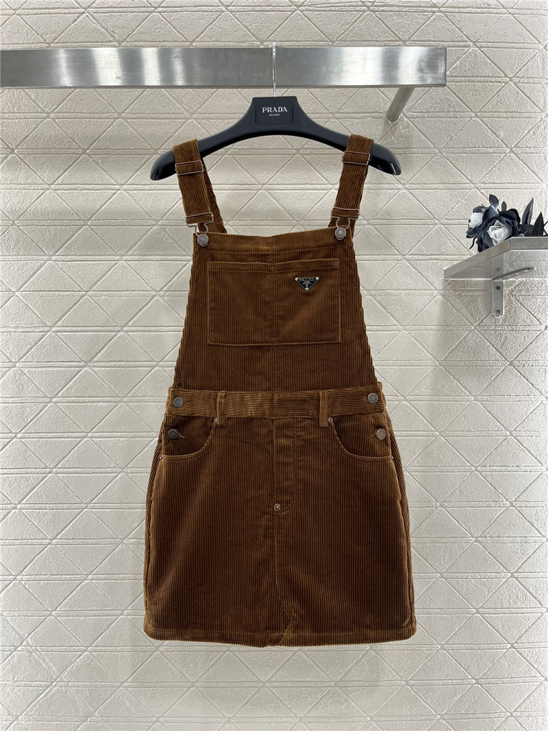 Pra*a corduroy overalls skirt