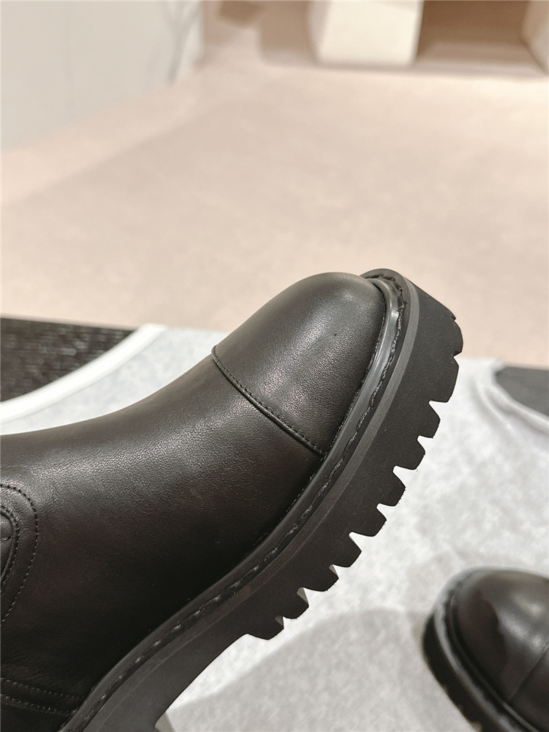 Ch**el logo quilted knee-high boots