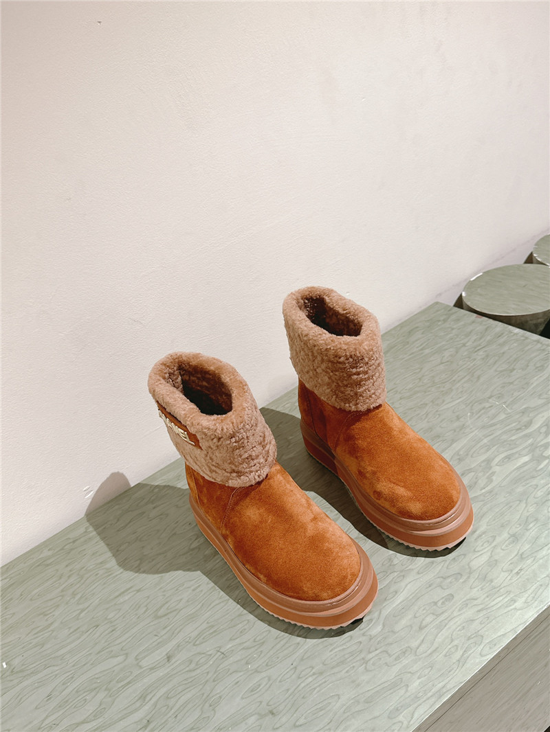 Ch**el suede shearling ankle boots
