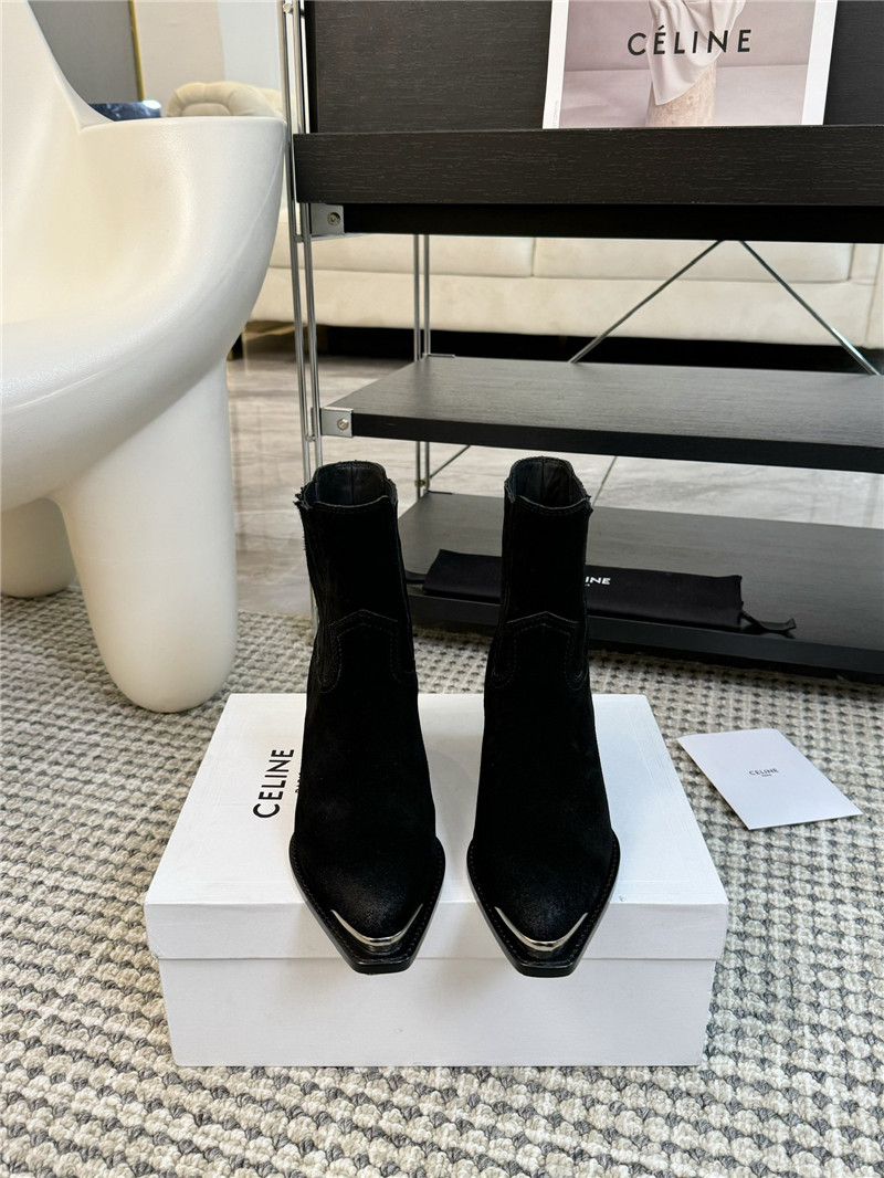 Ce1i*e black suede chelsea boots for women