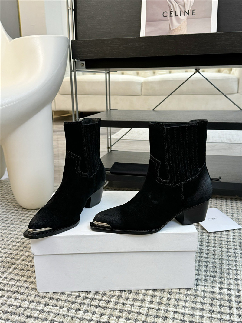 Ce1i*e black suede chelsea boots for women