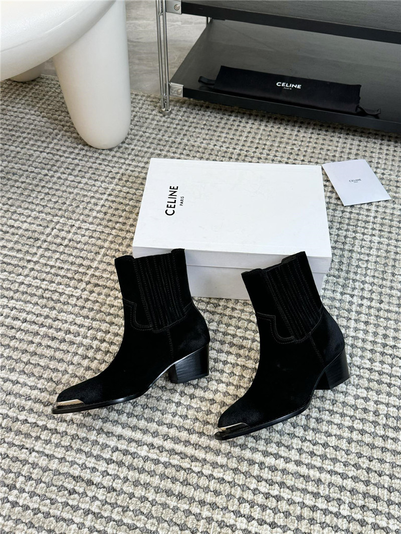 Ce1i*e black suede chelsea boots for women