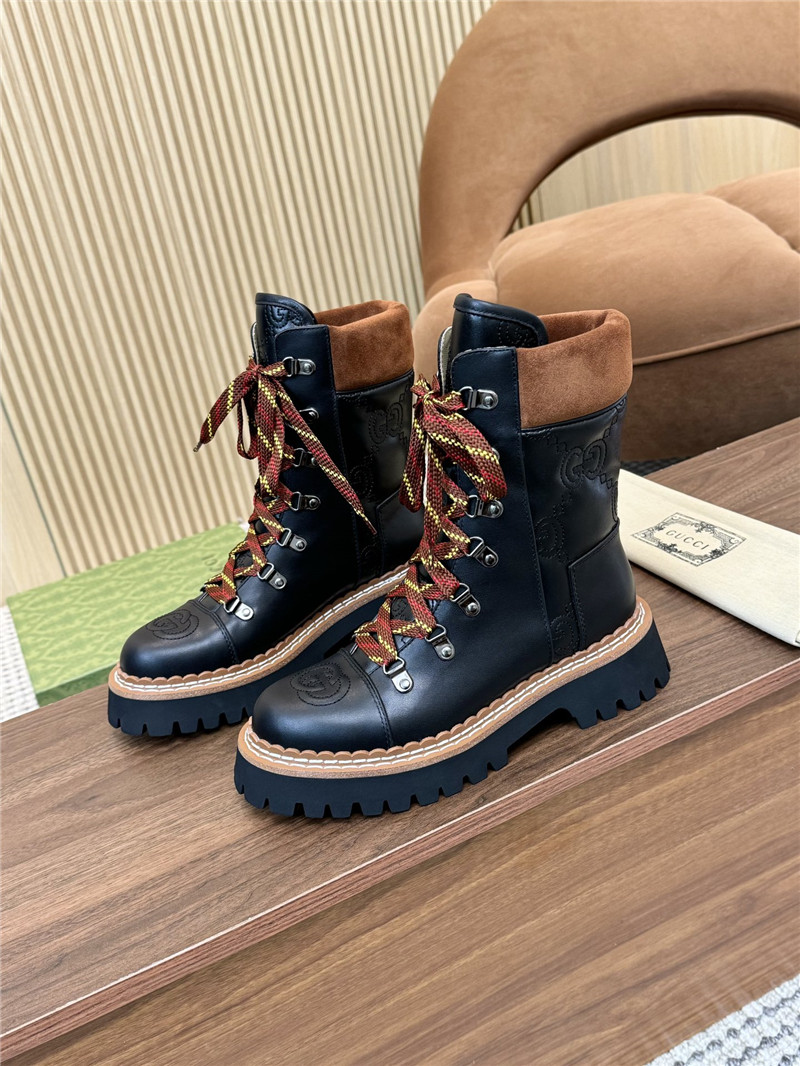 Gvc*1 gg brown quilted ankle boots
