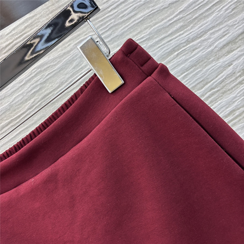M1um1u fake two-piece sweatshirt + skirt set