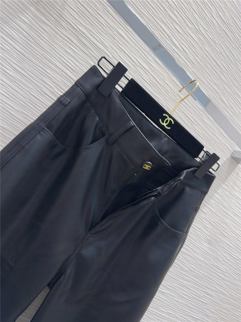 Ch**el leather trousers