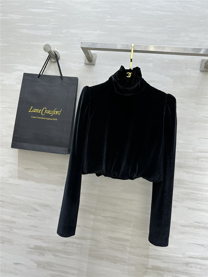 a1exa*der Mcqv*en stand collar velvet top