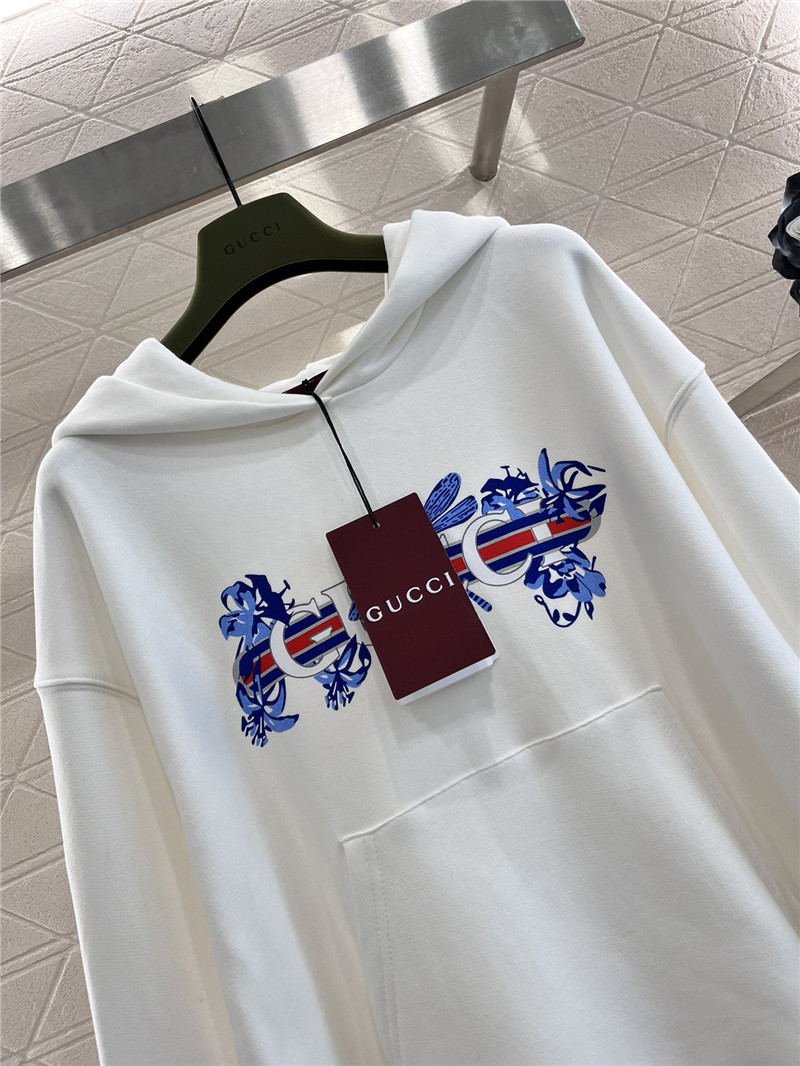 Gvc*1 cotton hooded sweatshirt white