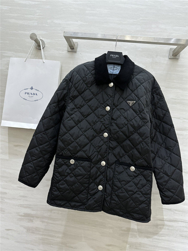 Pra*a mid-length lapel coat