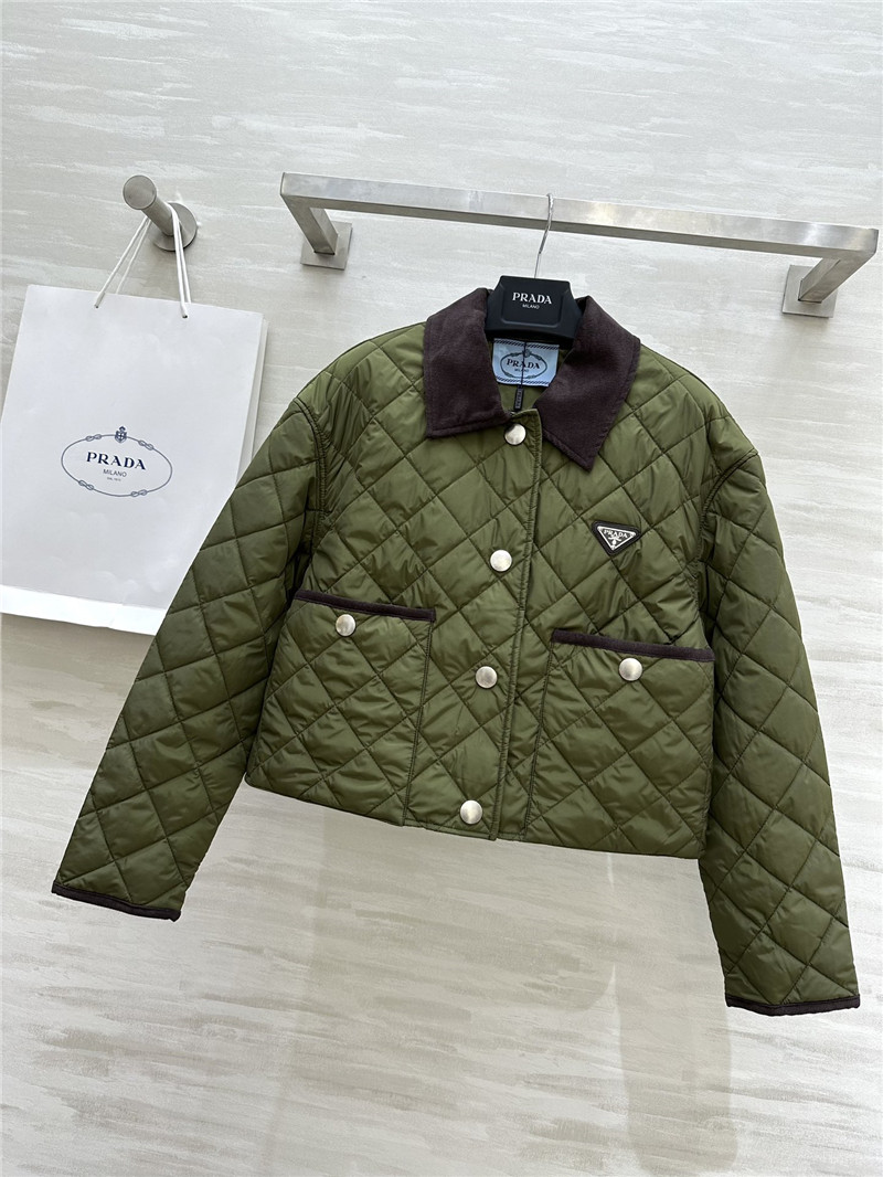 Pra*a short long sleeve lapel jacket