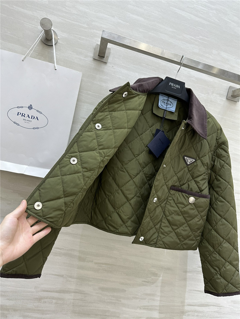 Pra*a short long sleeve lapel jacket