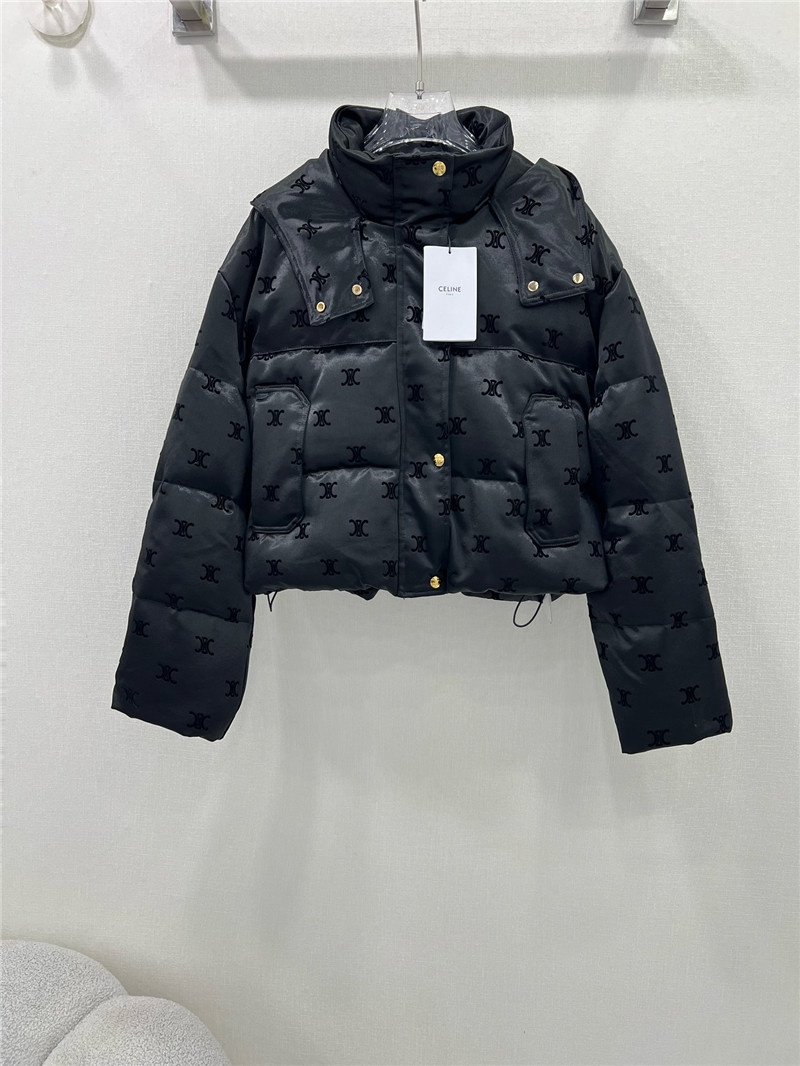 Ce1i*e flocked satin down jacket