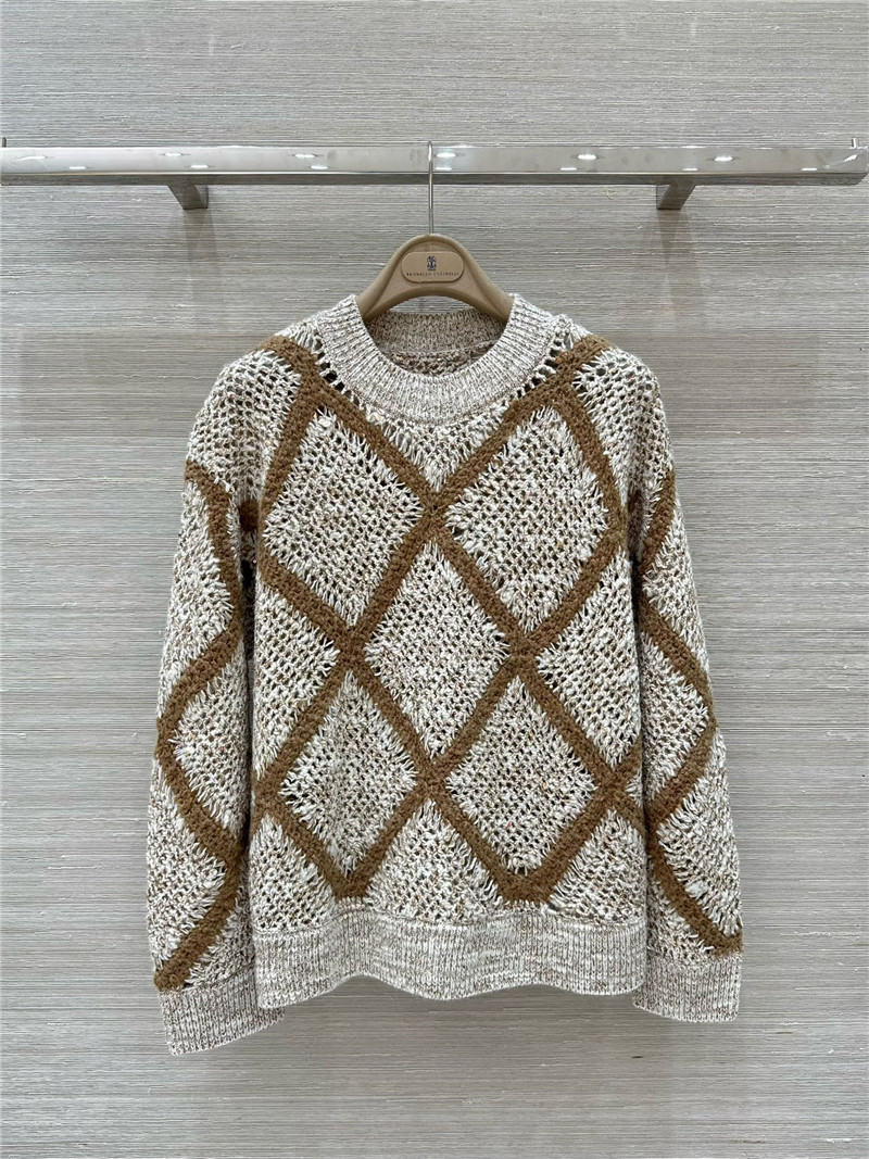 bc crochet D1am0nd sweater beige