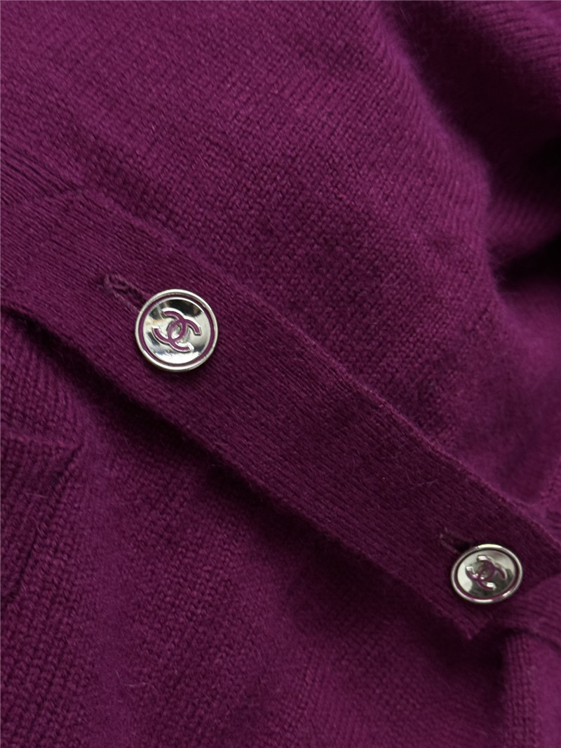 Ch**el turn-lock rib-knit cardigan fuchsia