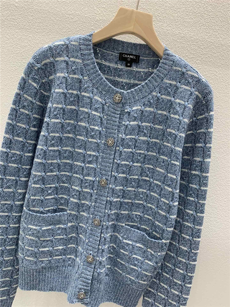 Ch**el knitted crew neck cardigan