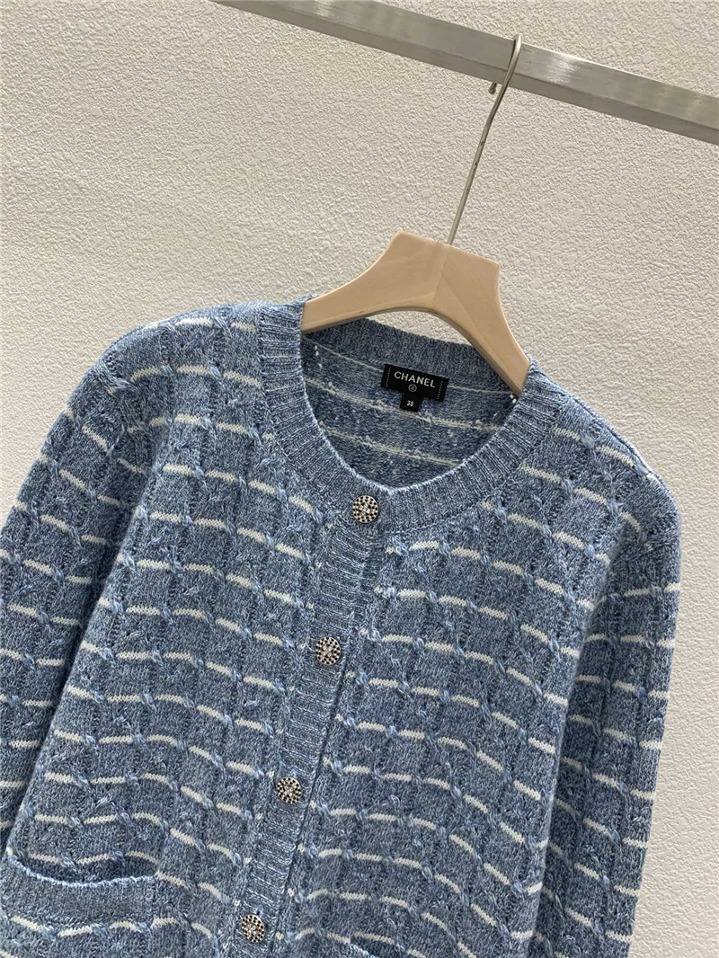 Ch**el knitted crew neck cardigan