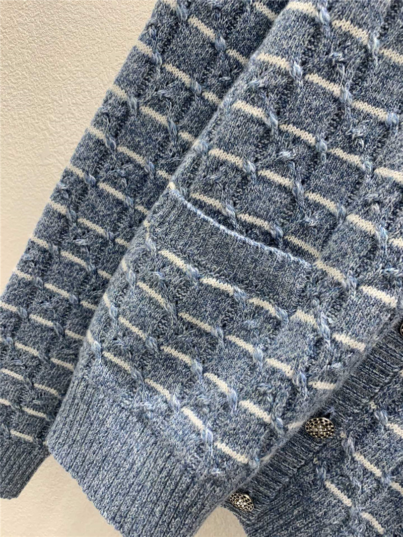 Ch**el knitted crew neck cardigan