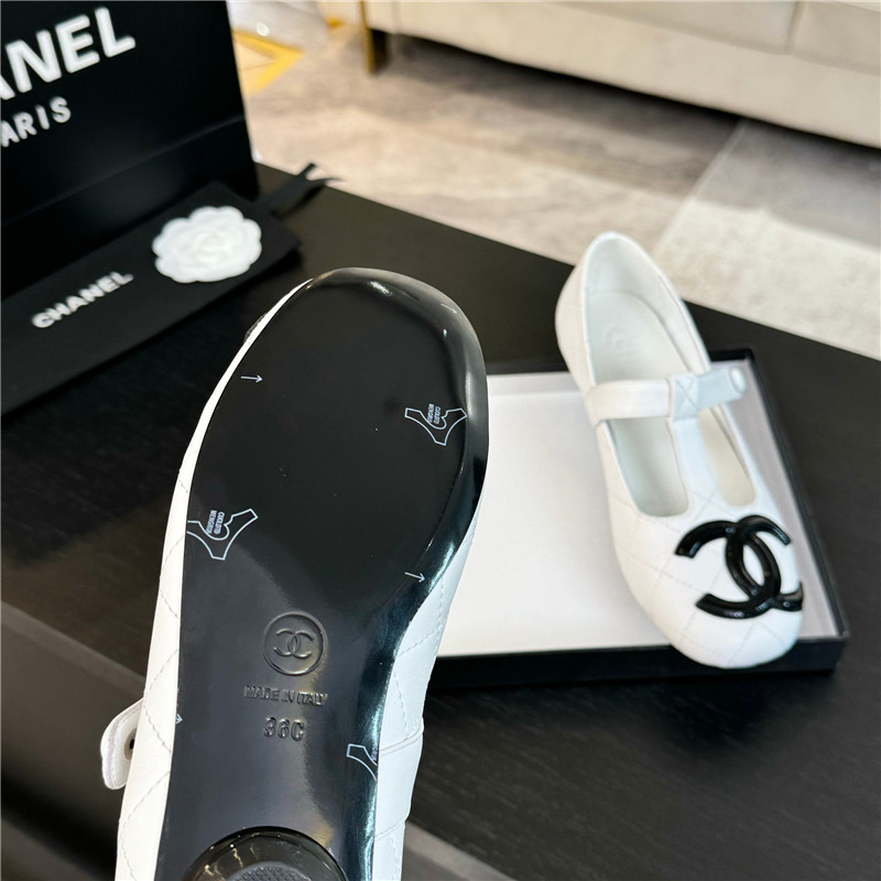 Ch**el white mary janes t-strap loafers