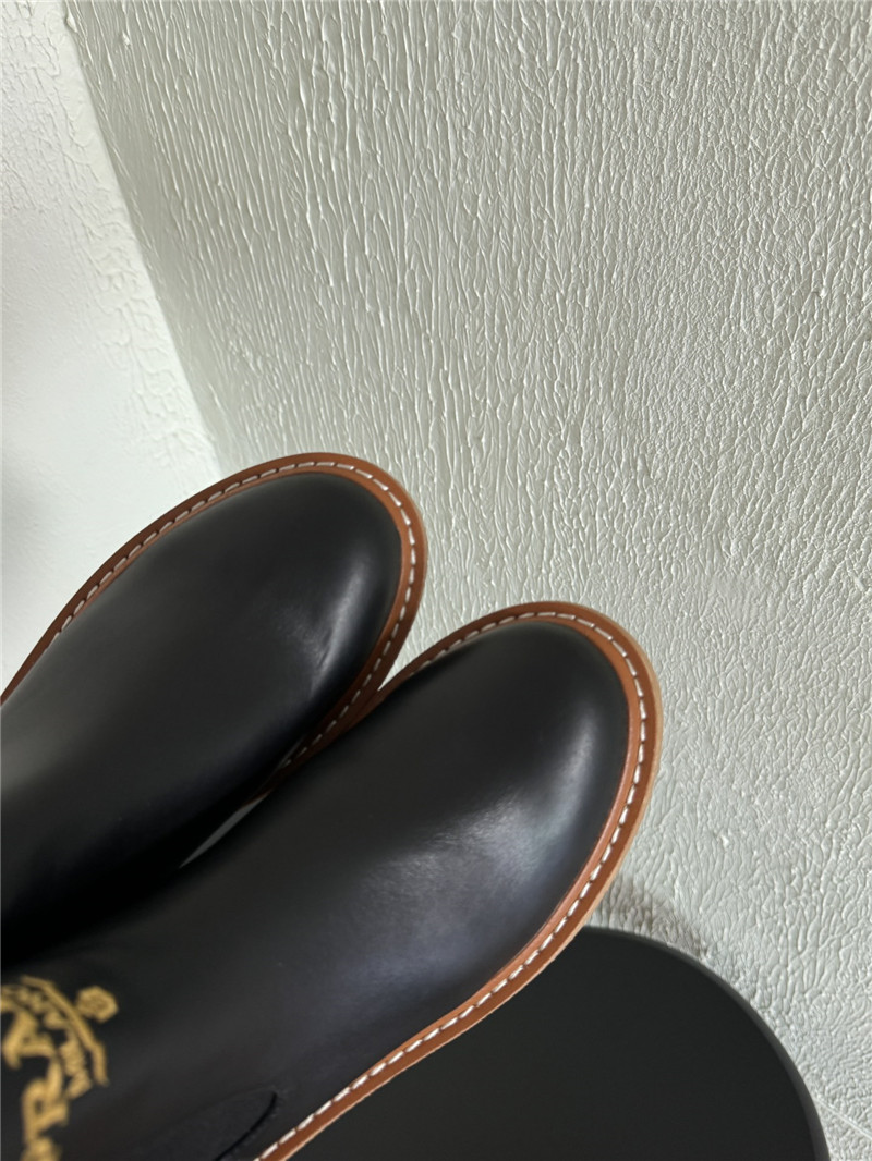 Pra*a embroidered logo chelsea boots