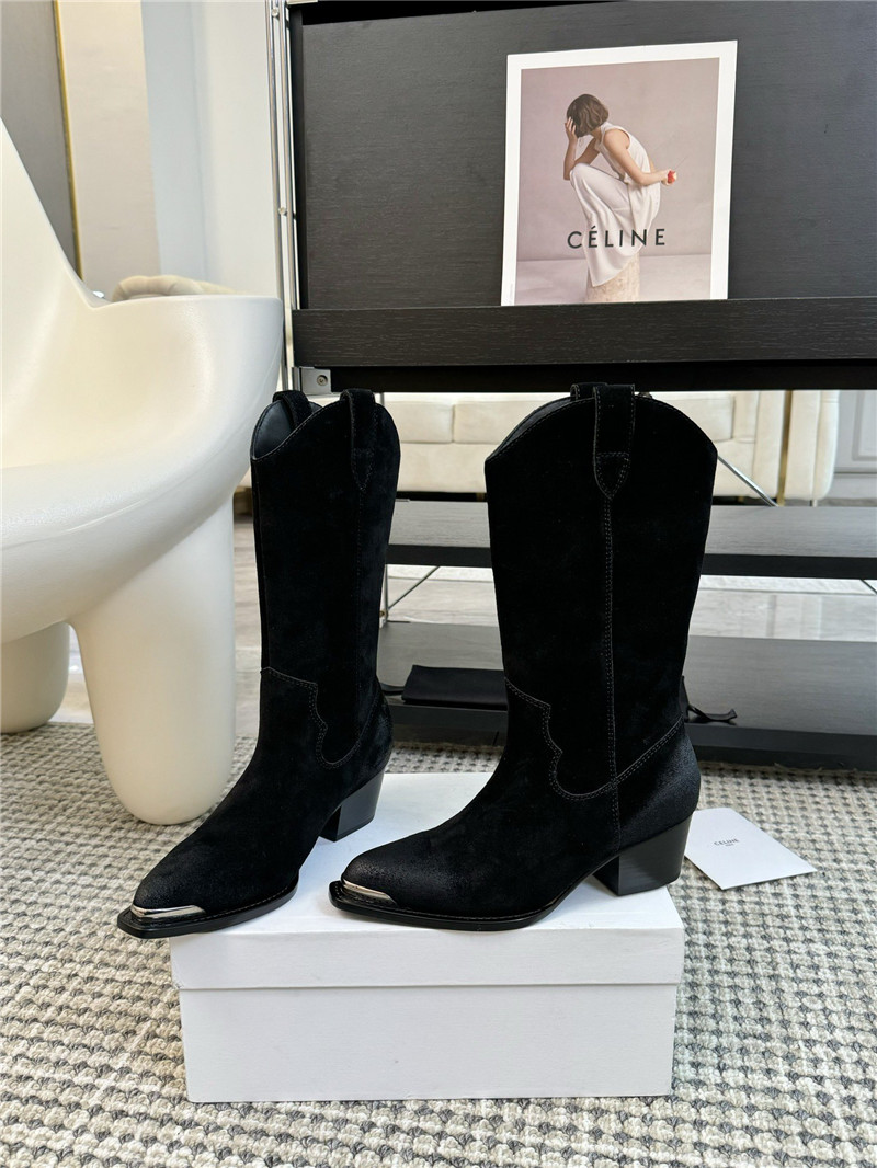 Ce1i*e suede cowboy mid boots