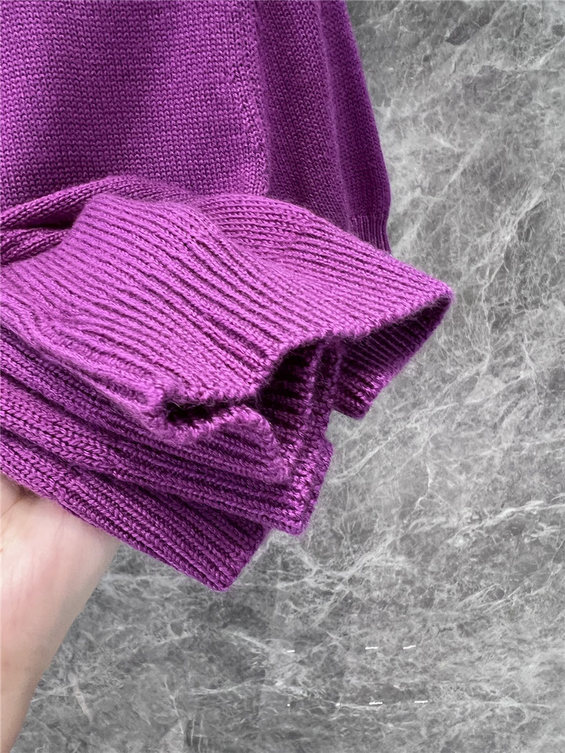 Pra*a wool short-sleeve top in purple