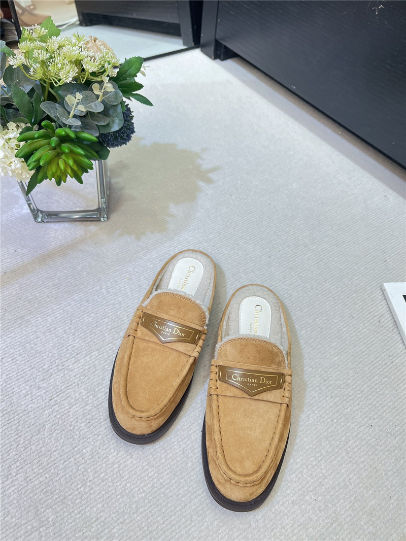 D10r boy mule beige suede calfskin