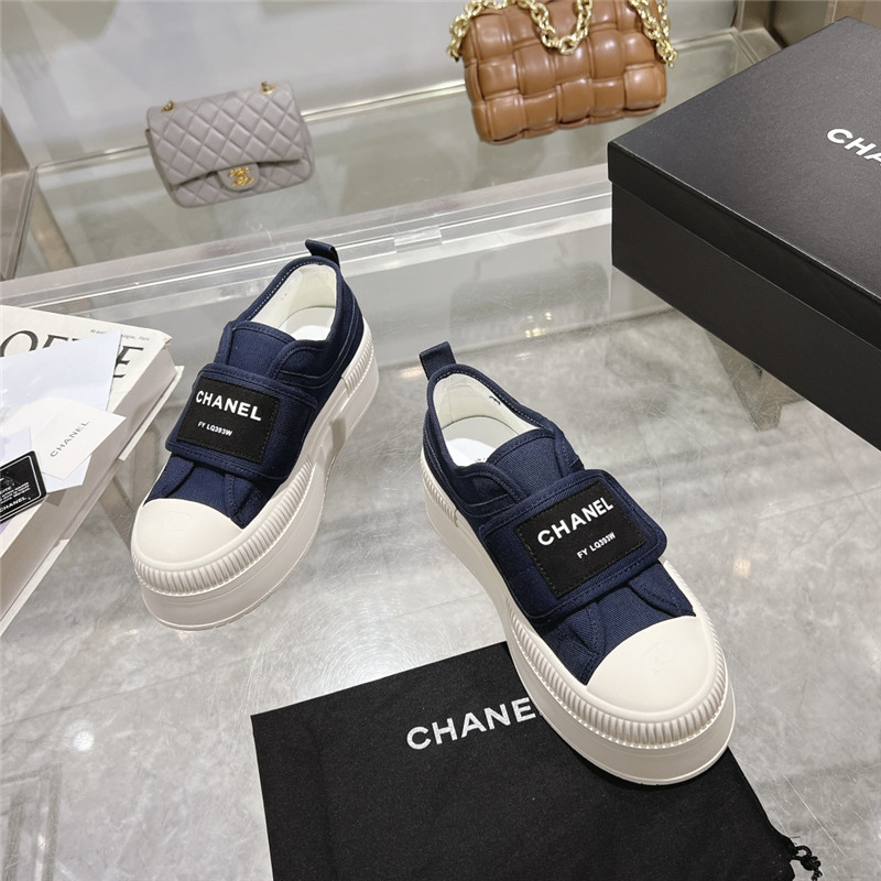 Ch**el canvas velcro sneakers