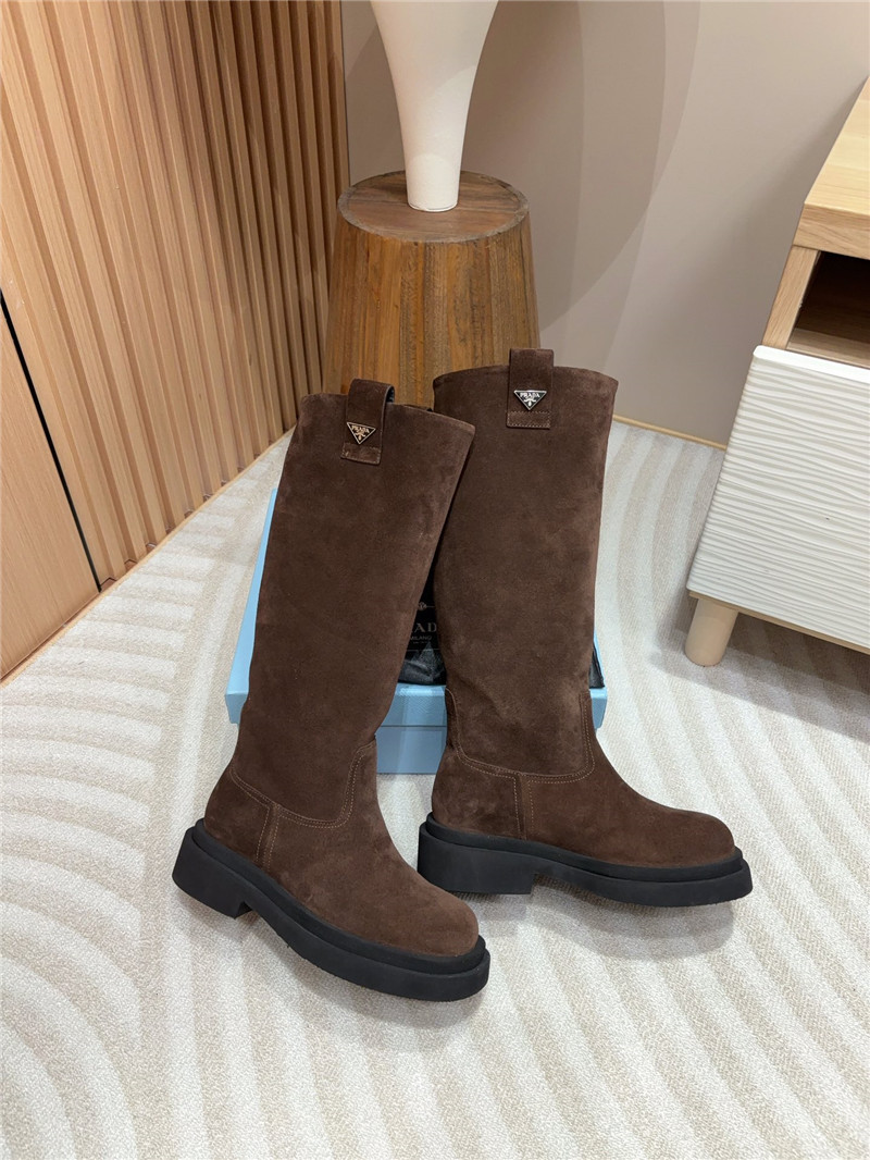 Pra*a suede high slip-on boots