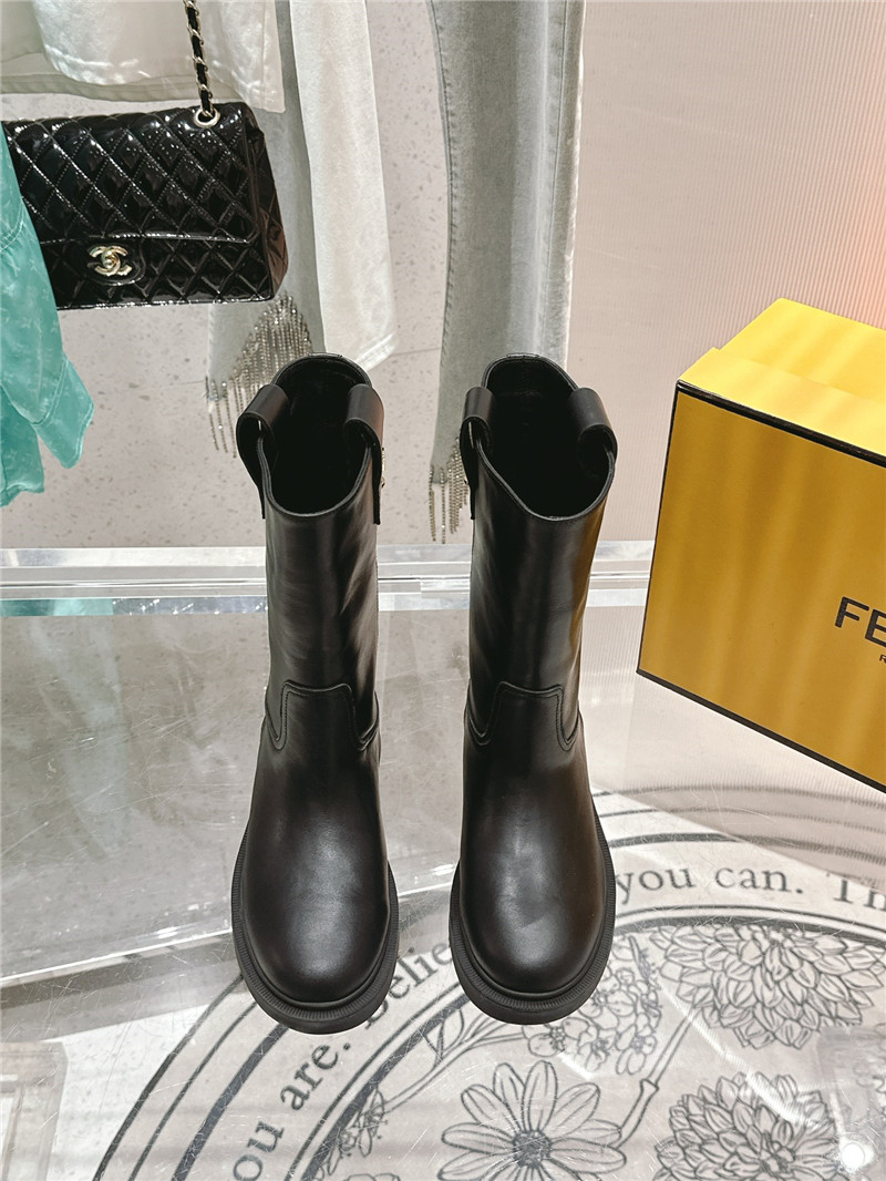 F**di filo black ankle boots