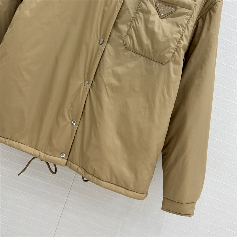 Pra*a shirt-style thin cotton coat