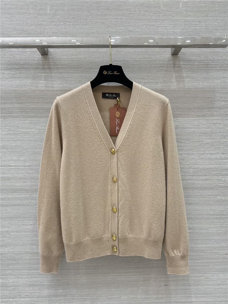 L0r0 P1ana classic baby cashmere cardigan natural