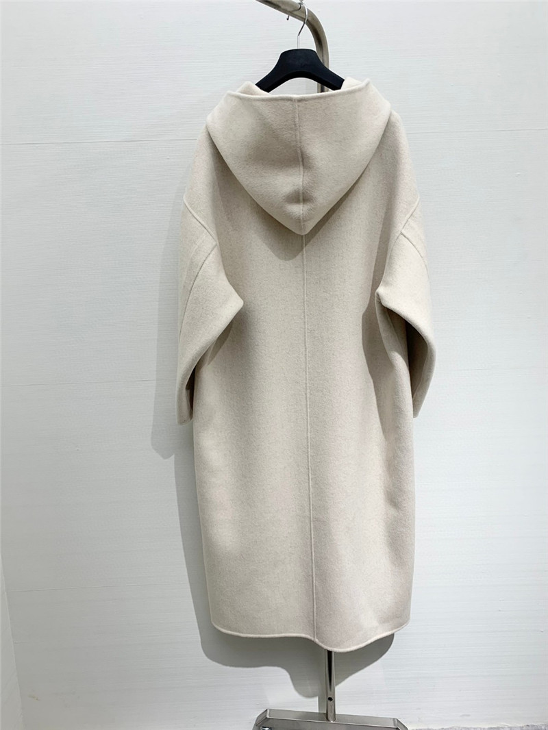 L0ew* hooded wool coat