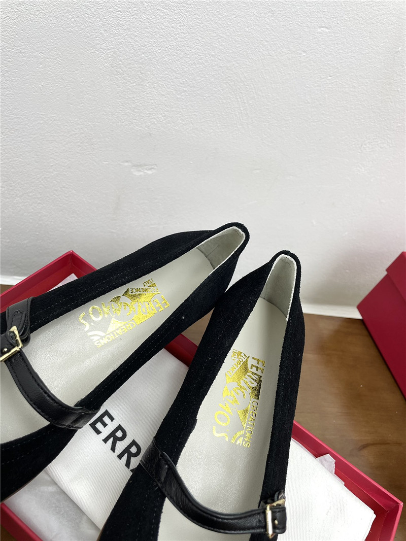 Salvatore Ferragamo Audrey (1954) Black Suede