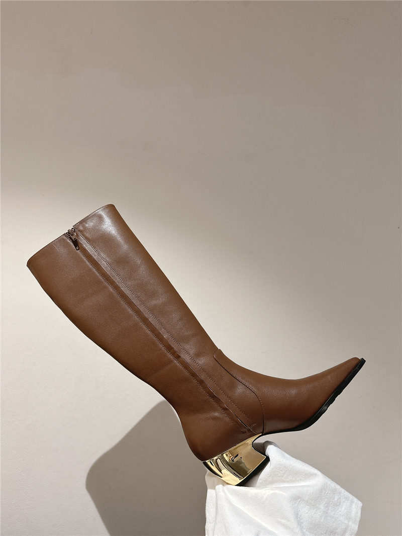 b0tt*ga Ven*ta tex brown pointed toe knee high boots