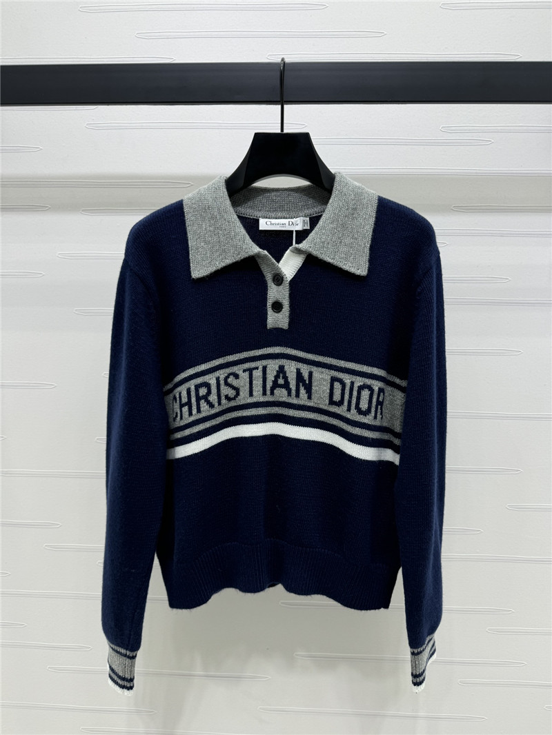 D10r contrast long sleeve polo shirt