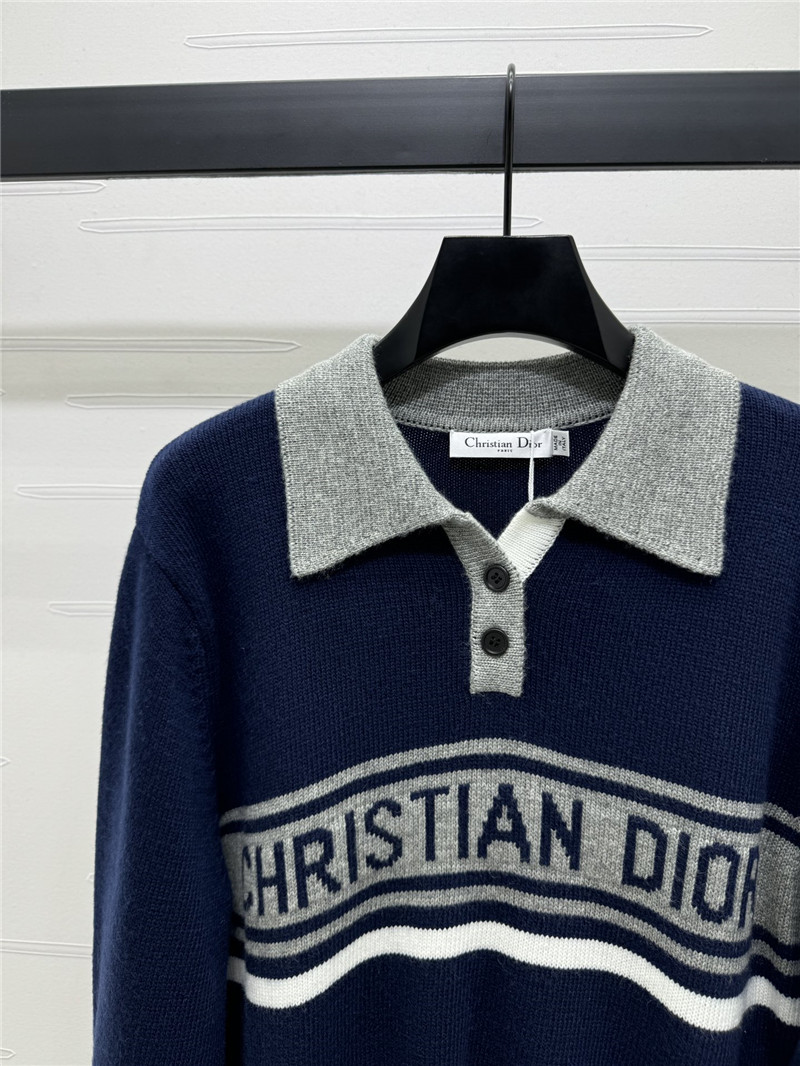 D10r contrast long sleeve polo shirt