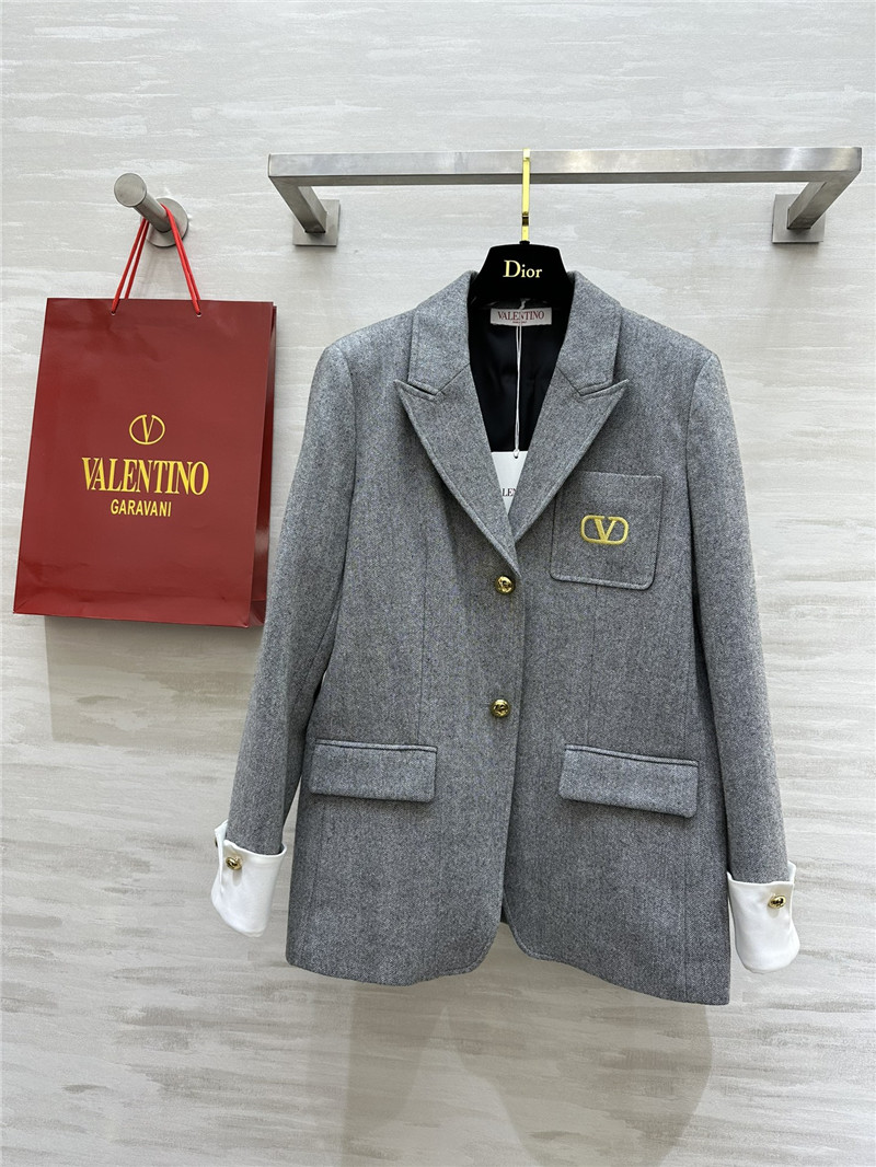 Va1e*ntin0 patchwork suit jacket