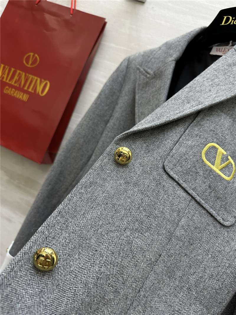 Va1e*ntin0 patchwork suit jacket