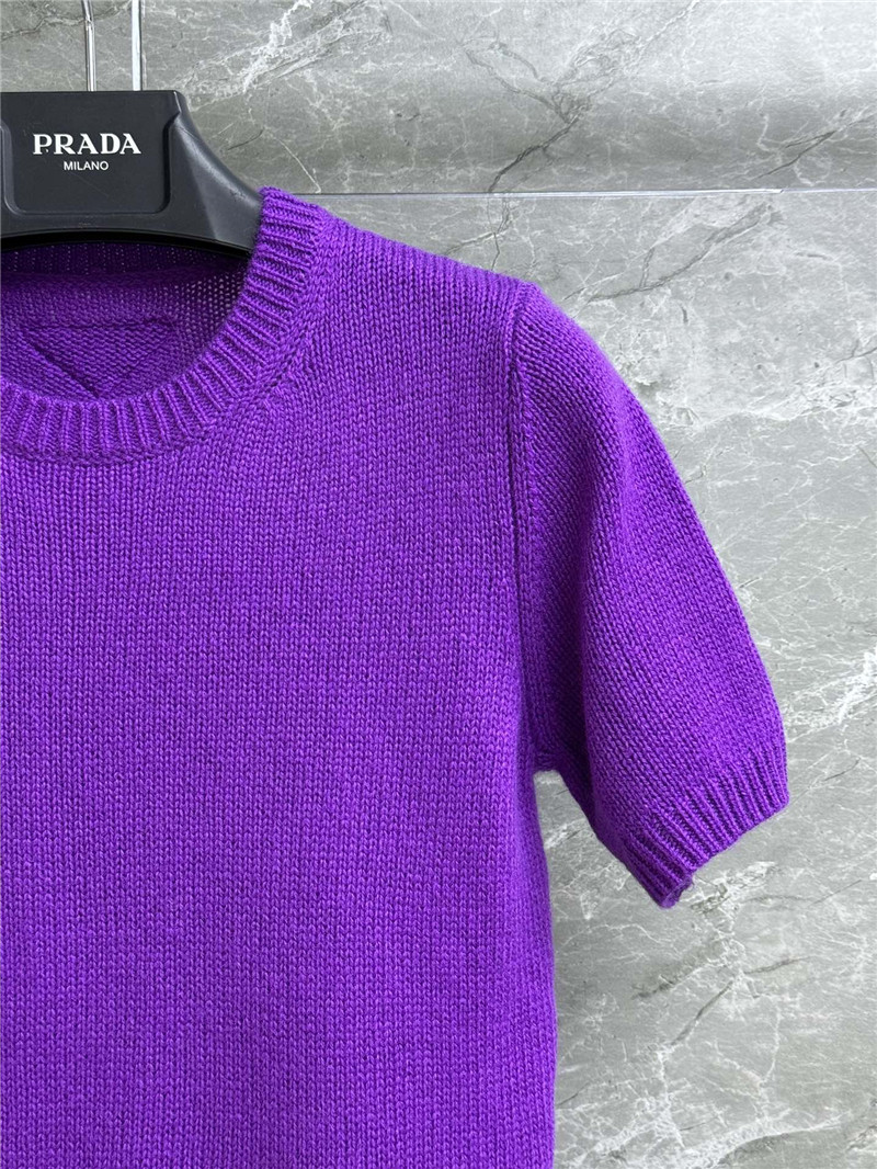 Pra*a short sleeve cashmere top purple