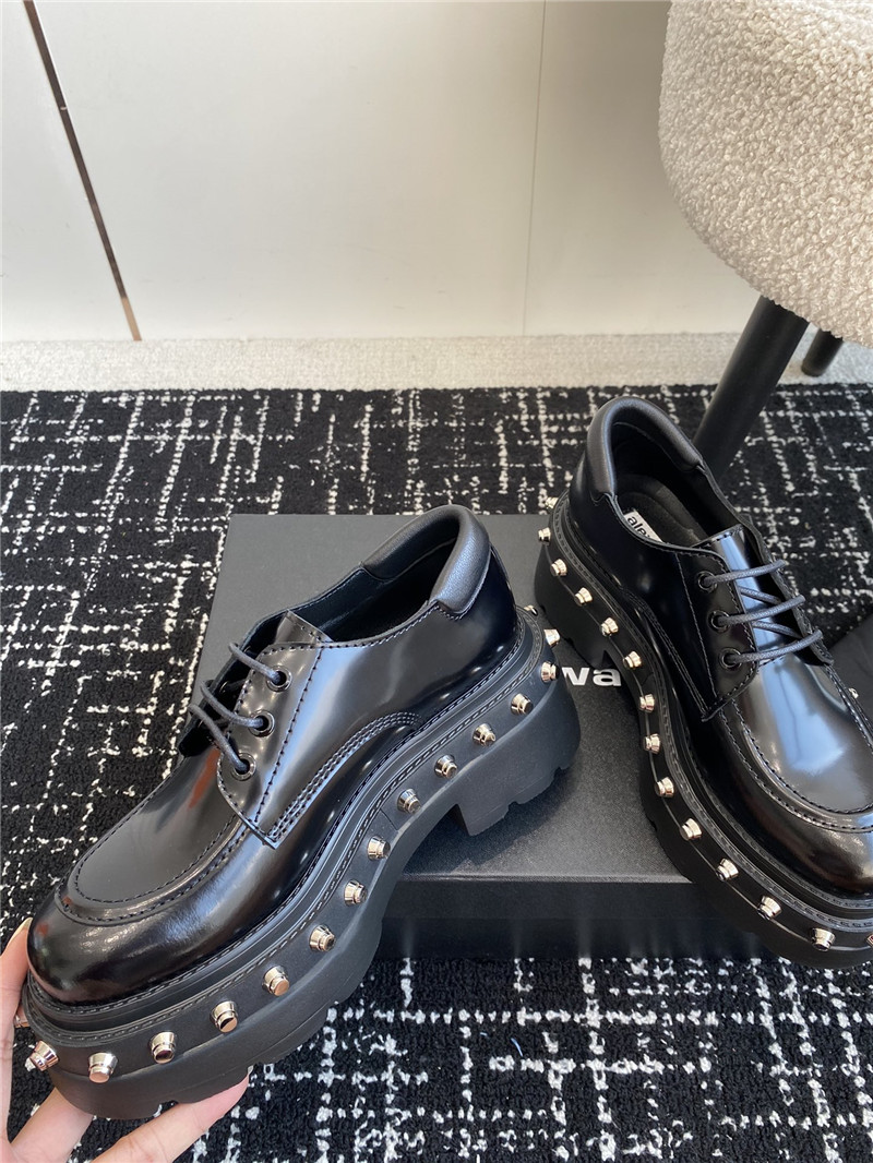 A1exa*der wang atlas derby black calf leather