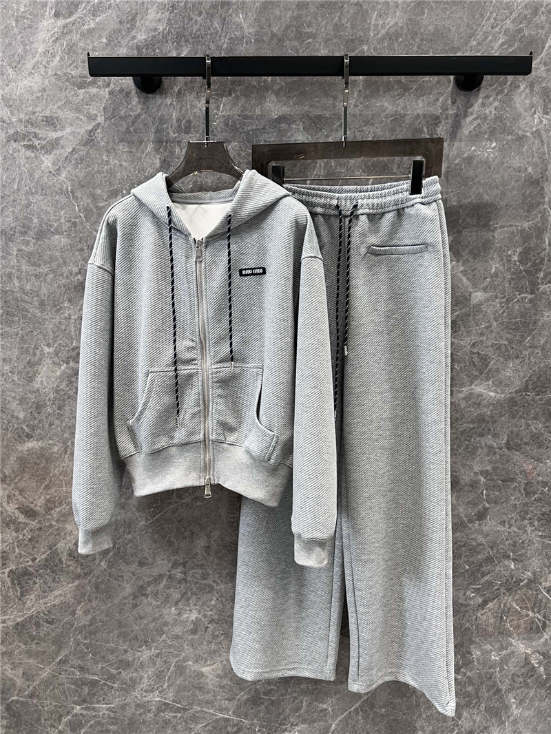 M1um1u hooded jacket + casual pants set
