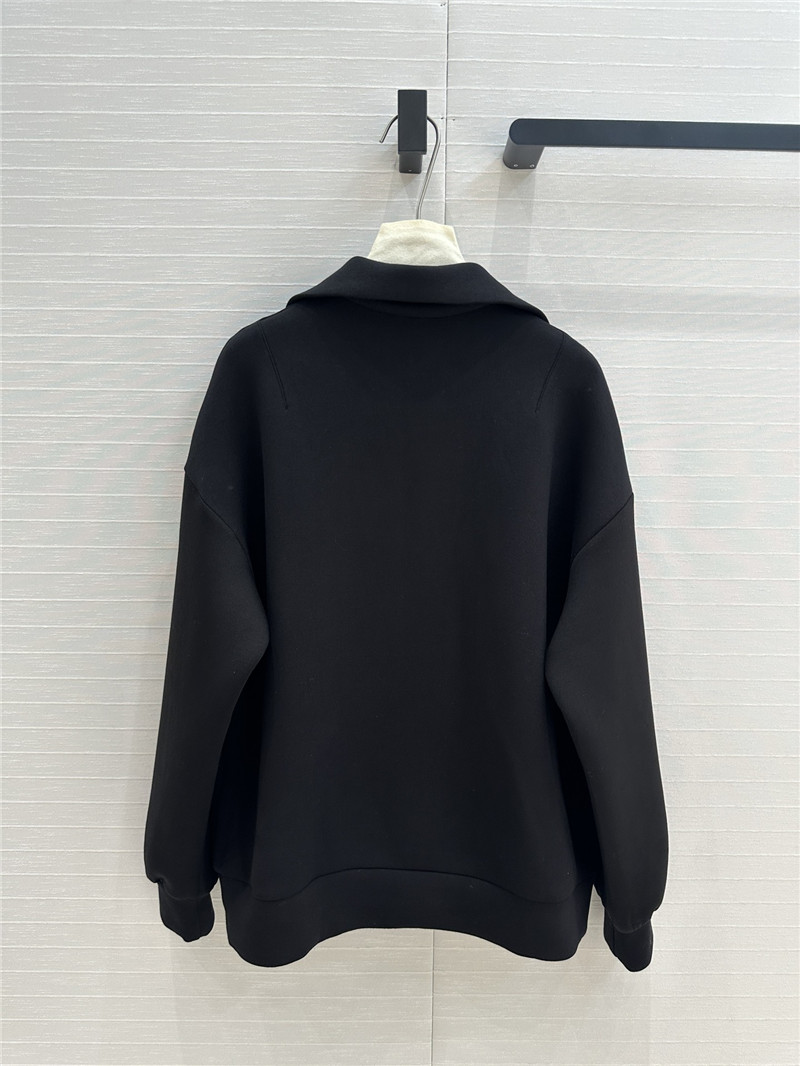 Gvc*1 embroidered stretch-jersey sweatshirt in black