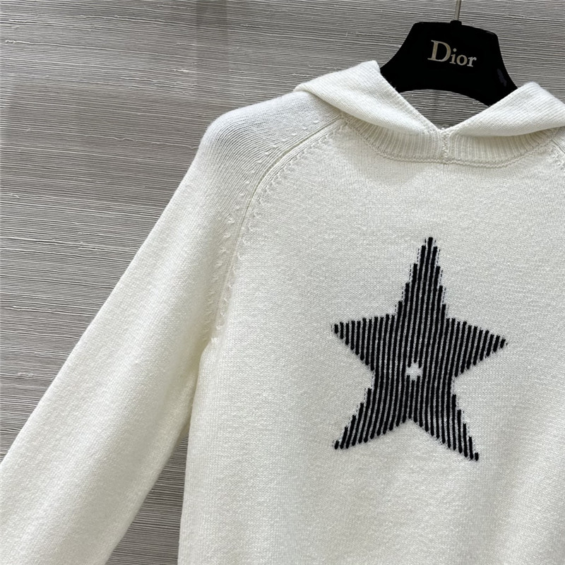 D10ralps star hooded sweater white