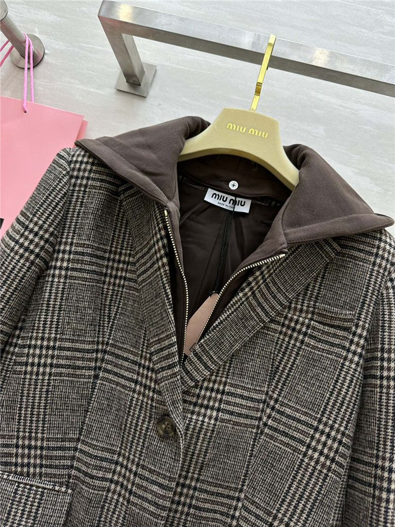 M1um1u hooded suit jacket