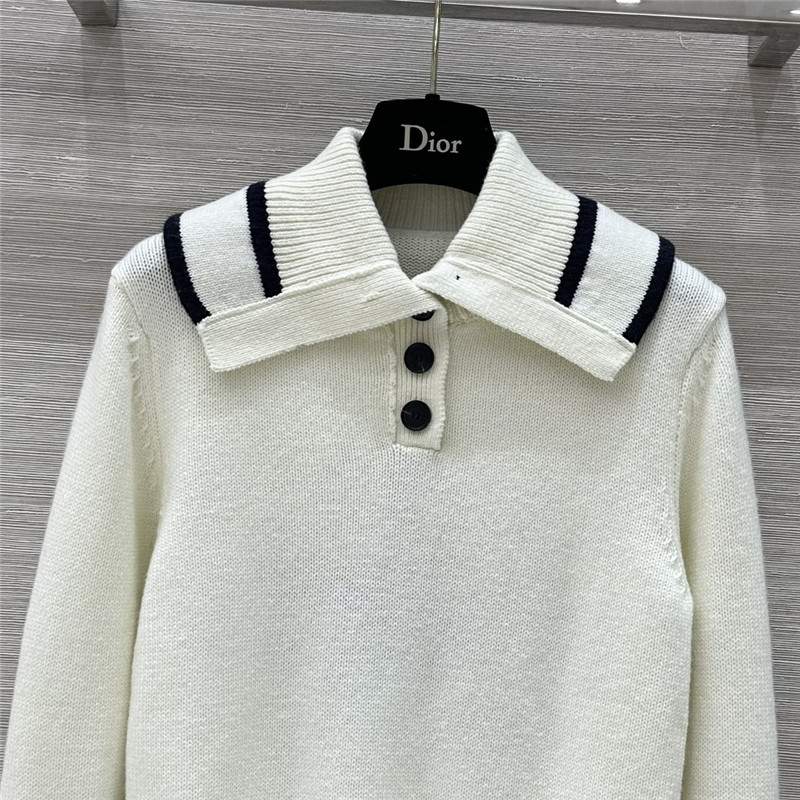 D10ralps wool knit sweater white