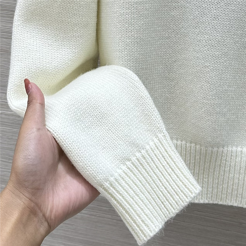 D10ralps wool knit sweater white